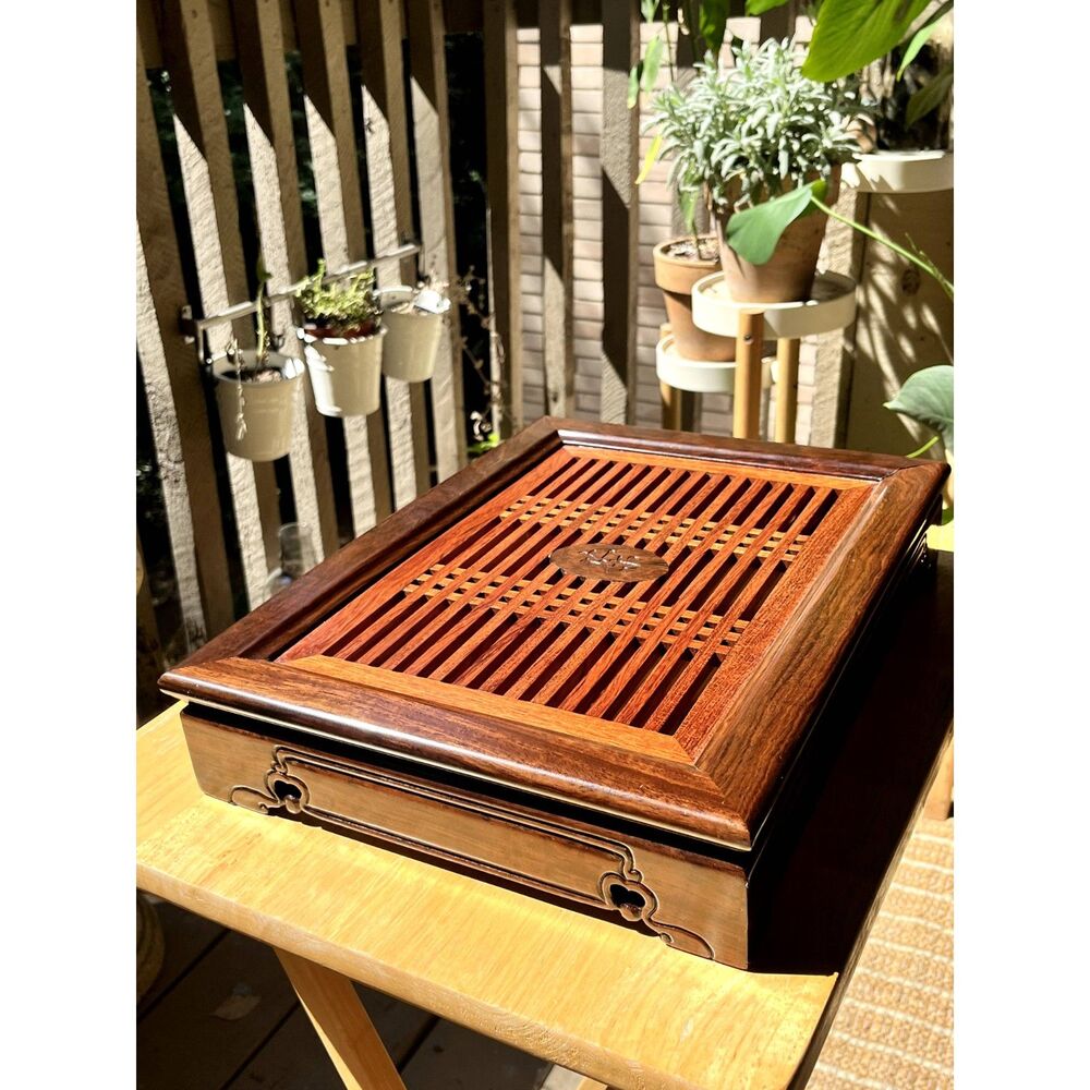 Taiwanese Tea Tray Varnished Wood